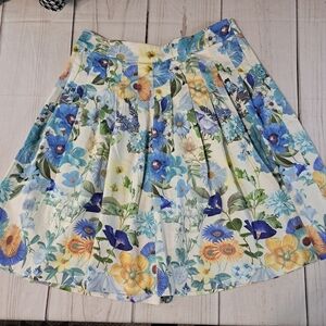 Talbots Petite Floral Pleated Skirt 4P